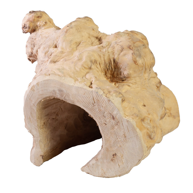 Ensemble d'accessoires pour reptile en bois 8 po x 8 po x 3,5 po Challender - Naturel: La taille et la forme du produit peuvent varier