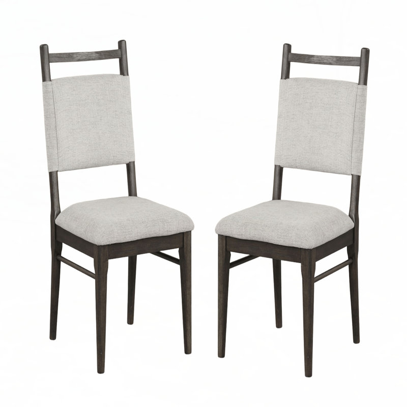 Dining Chairs, Dark Walnut Polyester
