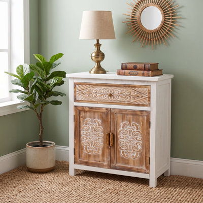 Armoire de rangement en bois avec tiroir et 2 portes Farmhouse