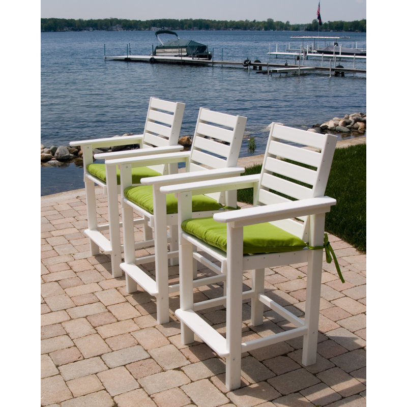 Fauteuil de comptoir POLYWOOD Captain, Blanc