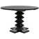 Zig-Zag Mahogany Round Solid Wood Dining Table