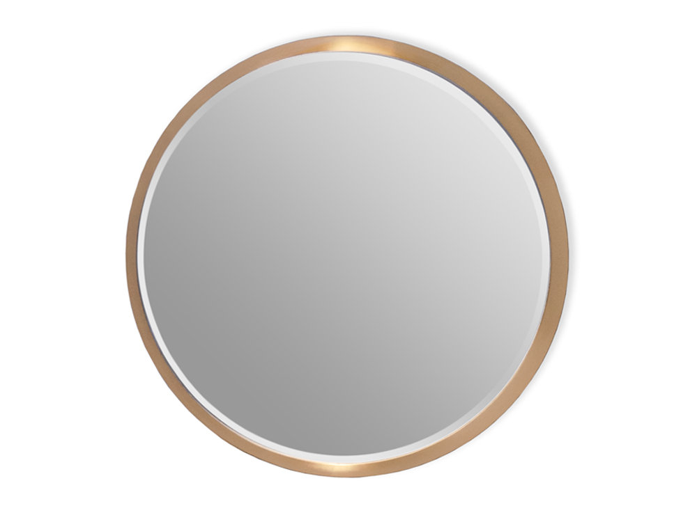 Durwyn Round Wood Framed Wall Mounted Accent Mirror