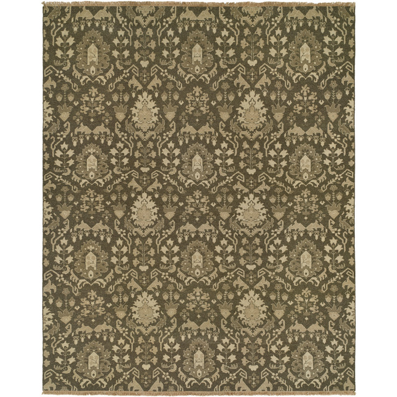 Wool Floral Indoor Rug, Rectangle 12' x 15'