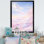 «Pink Clouds Scenery Minimalisme», reproduction sur toile