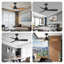 Ventilateur de plafond standard 42 po avec lumières DEL Emidia - noir-1491014131-1484851268