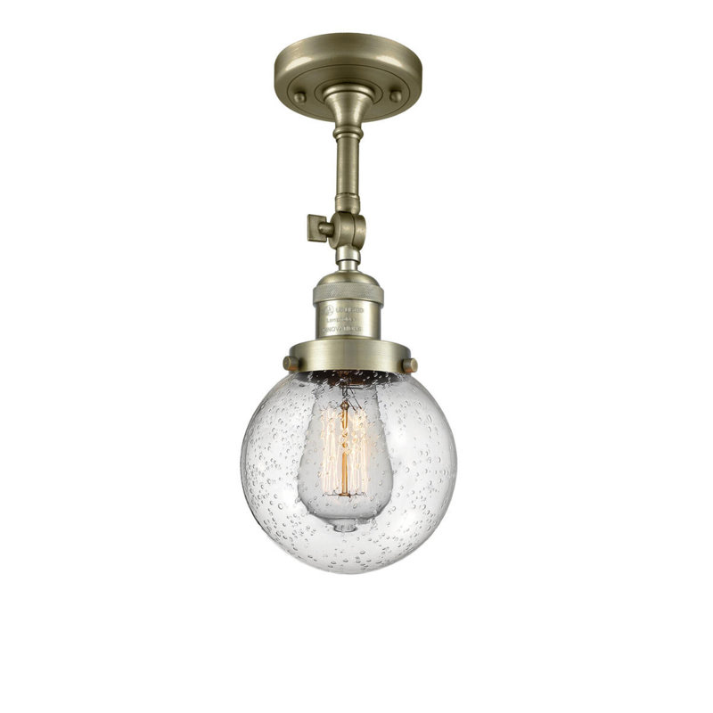 Clementina Dimmable Bath Sconce, 60 Watt Vintage Incandescent Bulb, Seedy, Antique Brass