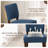 Upholstered Solid Wood Parsons Side Dining Chair-1053974851