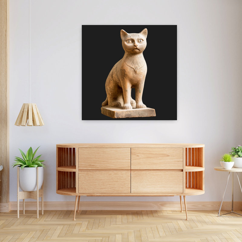 Art contemporain, architecture de chat classique, H 36 po x l 36 po