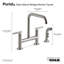 Kohler Purist® Two Handle Deck-Mounted Bridge Kitchen Sink Faucet with Pull Out Side Sprayer-6671595