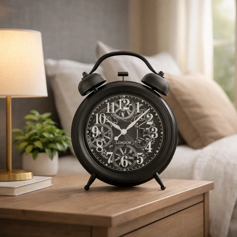 Horloge de table Liny, Argent argent