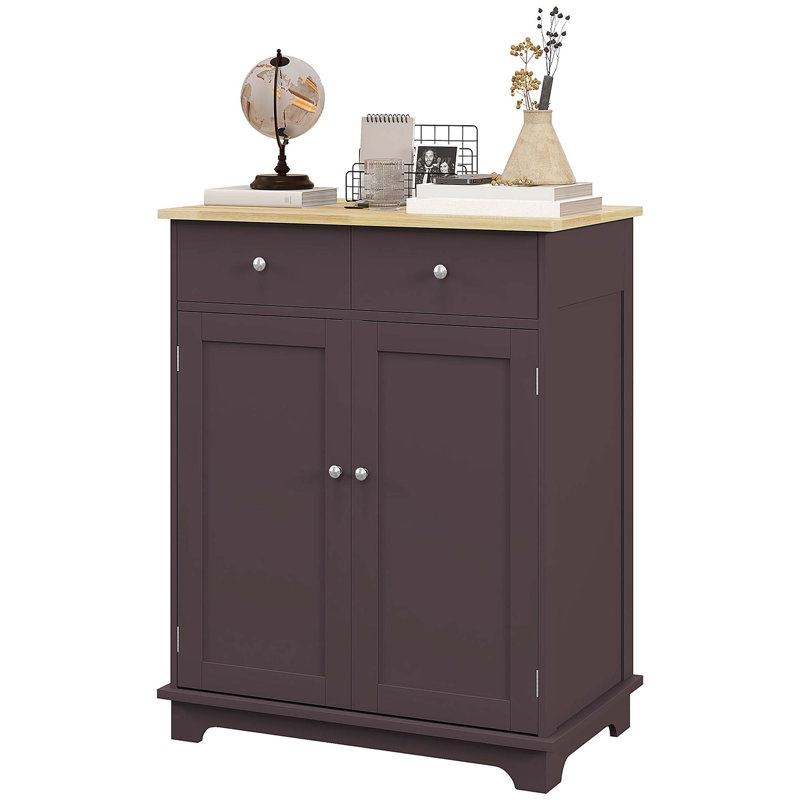 Modern Solid Wood Countertop Sideboard, Versatile Kitchen Storage With Drawers And Adjustable Shelf, Ideal For Dining And Living Rooms.