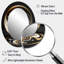 Miroir mural ovale doré et noir-939607859