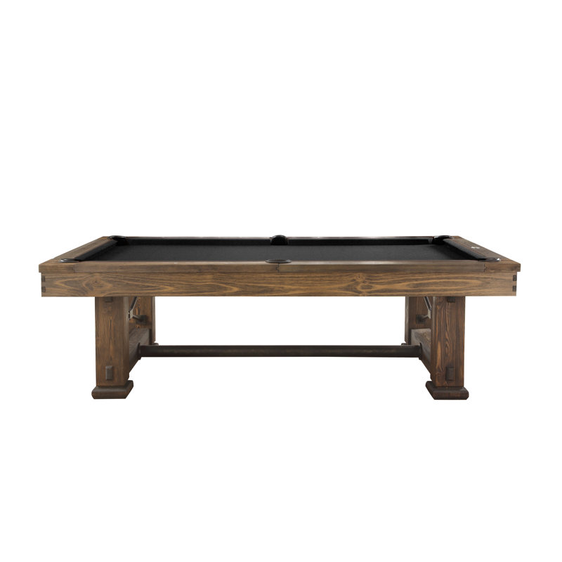 Rio Grande Slate Pool Table with Professional Installation Included, 7' 5", Weathered Bark, Black