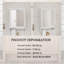 Armoire à pharmacie murale blanche 20 po, armoire de toilette 3 en 1, avec tablette réglable et porte à fermeture douce, miroir haute définition