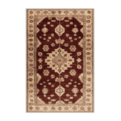 Machine Washable Overdyed Brown Area Rug