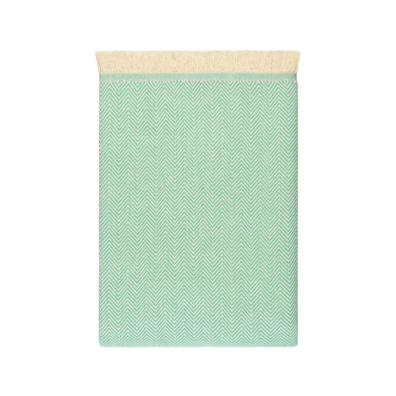 Plain Weave / Muslin Throw Blanket, Mint