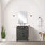 Meuble-lavabo simple en chêne noir 24 po x 18 po - comptoir en acrylique et miroir Nombreuses options divulguées-1460007592