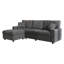 3 Seater Chenille Chaise End Sofa-419210822