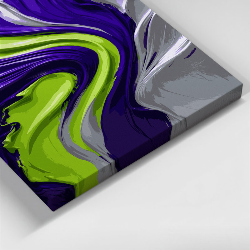 «Abstract Color Field 48», art mural sur toile mauve