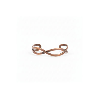 Infinity Twist Copper Open Cuff Bracelet
