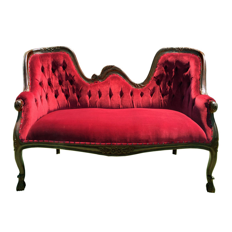 Causeuse en velours Eviemarie