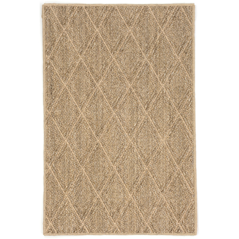 Tapis en sisal tissé naturel Diamond, Tapis de couloir 2 pi 6 po x 8 pi