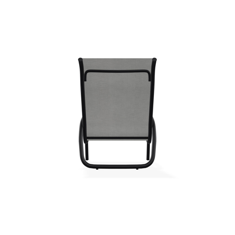 Chaise longue de jardin empilable en aluminium Gardenella, Alliage, Noir