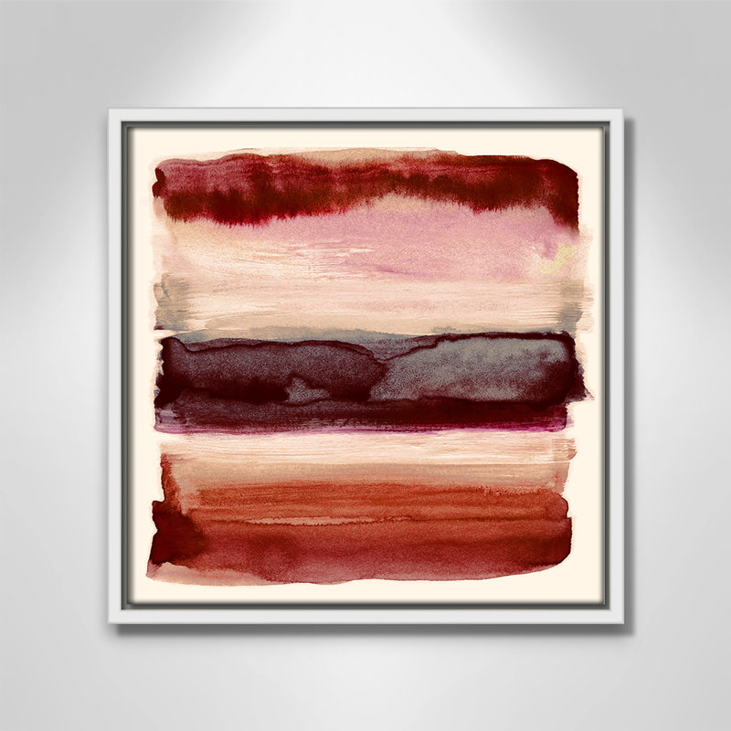 «Burgundy Sky II» par Nan, Blanc, H 13,5 po x l 13,5 po