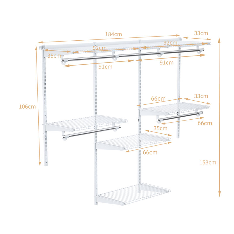 Peden 184cm Closet System