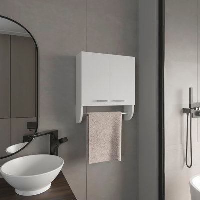 Medicine Cabinet 20.30" H, With 2 Shelves And 2 Doors, White