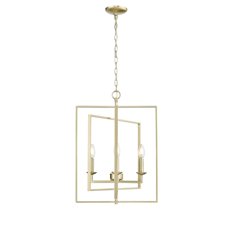 Luminaire suspendu rectangulaire 4 lumières Yehiel