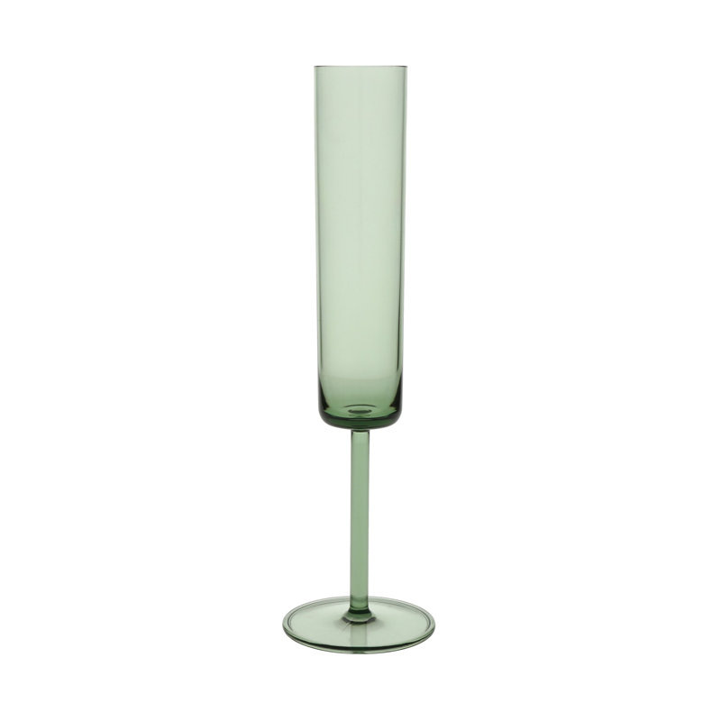 Fortessa Urbo Outdoor CoPolyester, 6 Ounce Champagne Flute (Set of 6), Sage Green, Sage Green