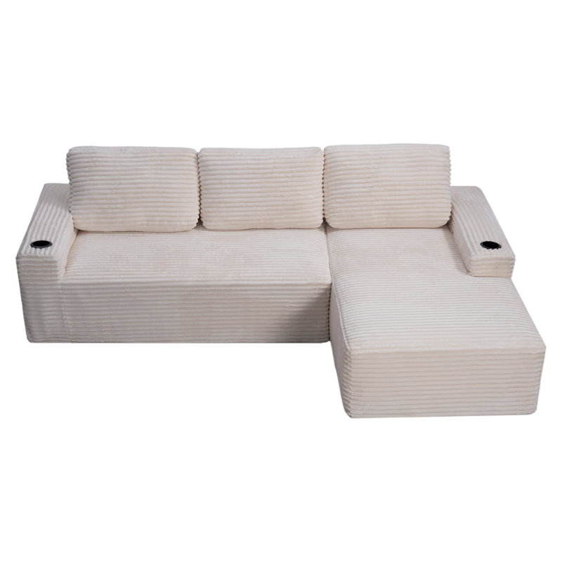 Canapé modulaire Cloud, Blanc, crème