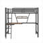 Lit en bois et panneau de fibres à densité moyenne avec bureau et tablette Loft-106847896-106847894