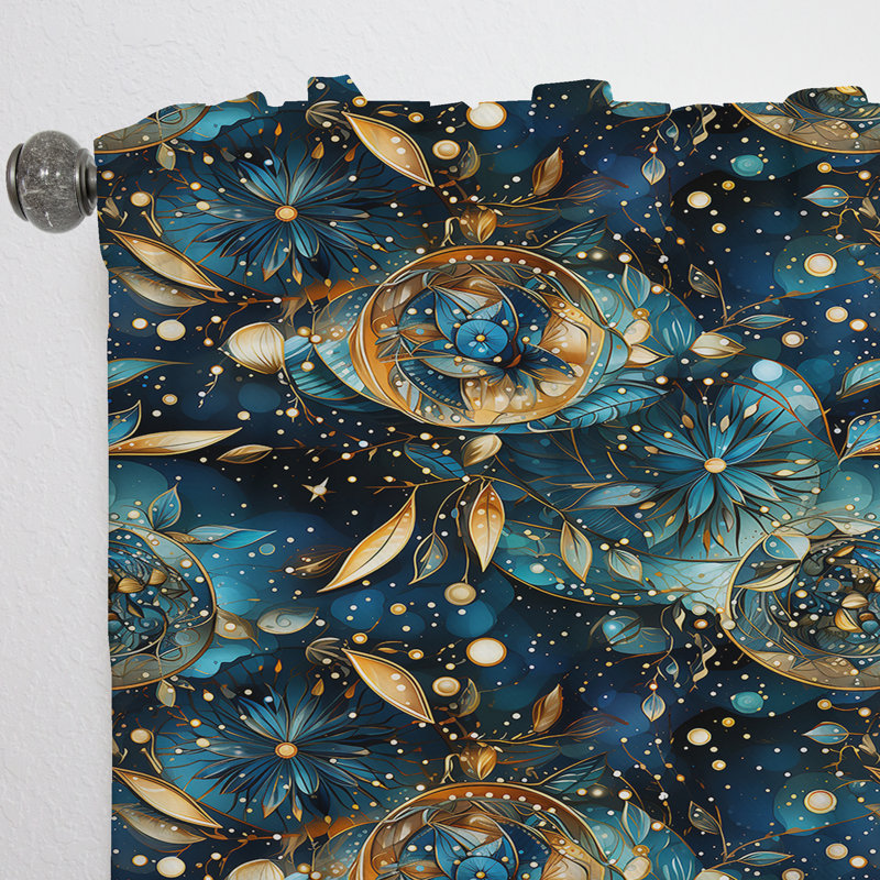 Cosmic Nomad Boho Motif IV - Rideau abstrait Boho - Rideau abstrait obscurcissant - 1 panneau, L 52 po x L 84 po