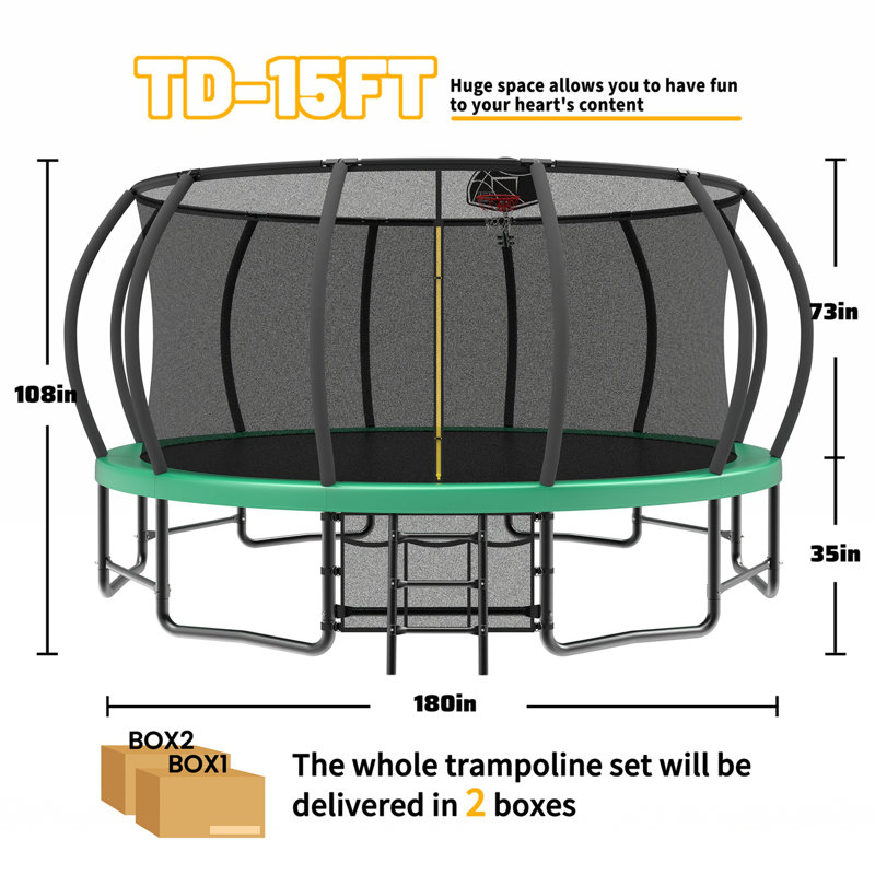 Trampoline for Kids, Green, Green