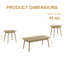 Ensemble de table moderne 3 pièces Aerith