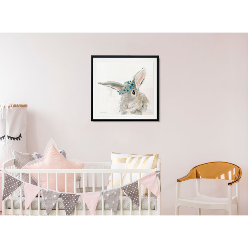 «Glamour Girls Rabbit», art sur toile, H 17,5 po x l 17,5 po x P 1,5 po, Cadre plastique noir