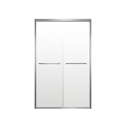 44-48"X76" Aluminum Frame Double Sliding Shower Door,Bypass Bathroom Sliding Door With Premium 1/4" (6Mm) Clear Tempered Glass, Chrome Hardware Sliding Glass Shower Enclosure
