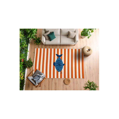 Tapis tissé à motif nautique Mosso