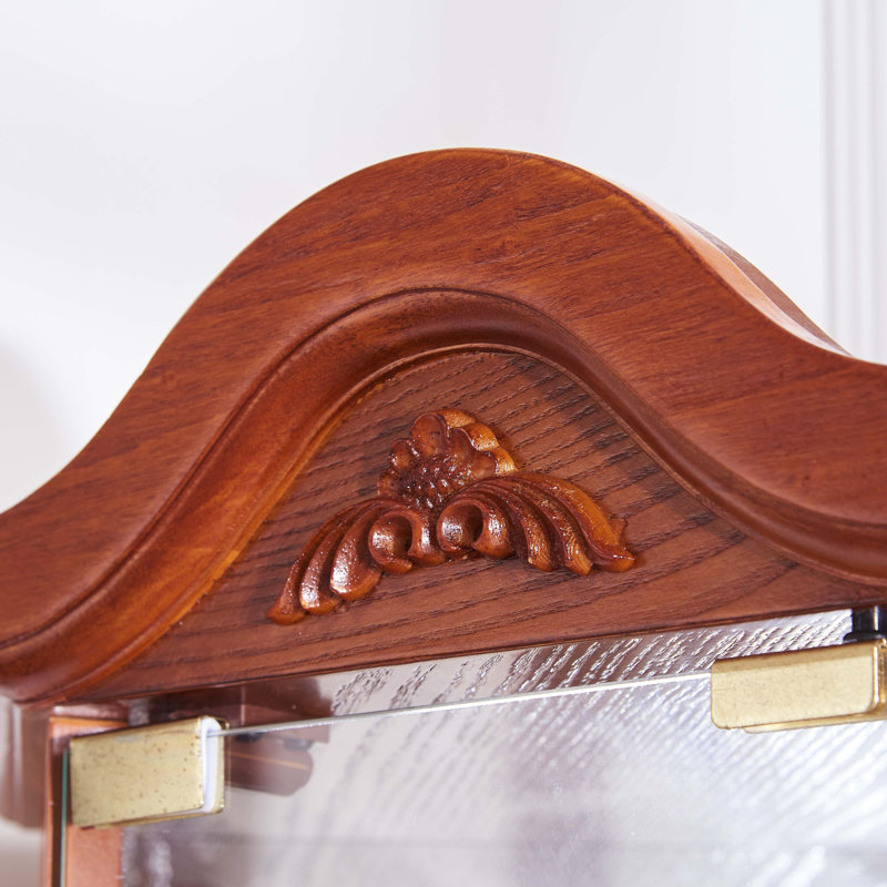 Armoire à vin avec tablettes réglables en verre sculpté, Chêne