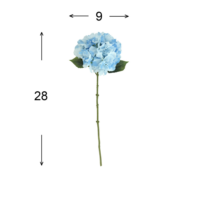 Hydrangea Floral Stem (Set of 3), Blue