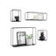 42.9cm W Metal Wall Mounted Shelving Unit