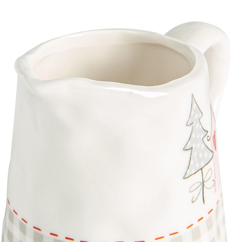Nicola Spring - Patchwork Christmas Milk Jugs - 200ml - White