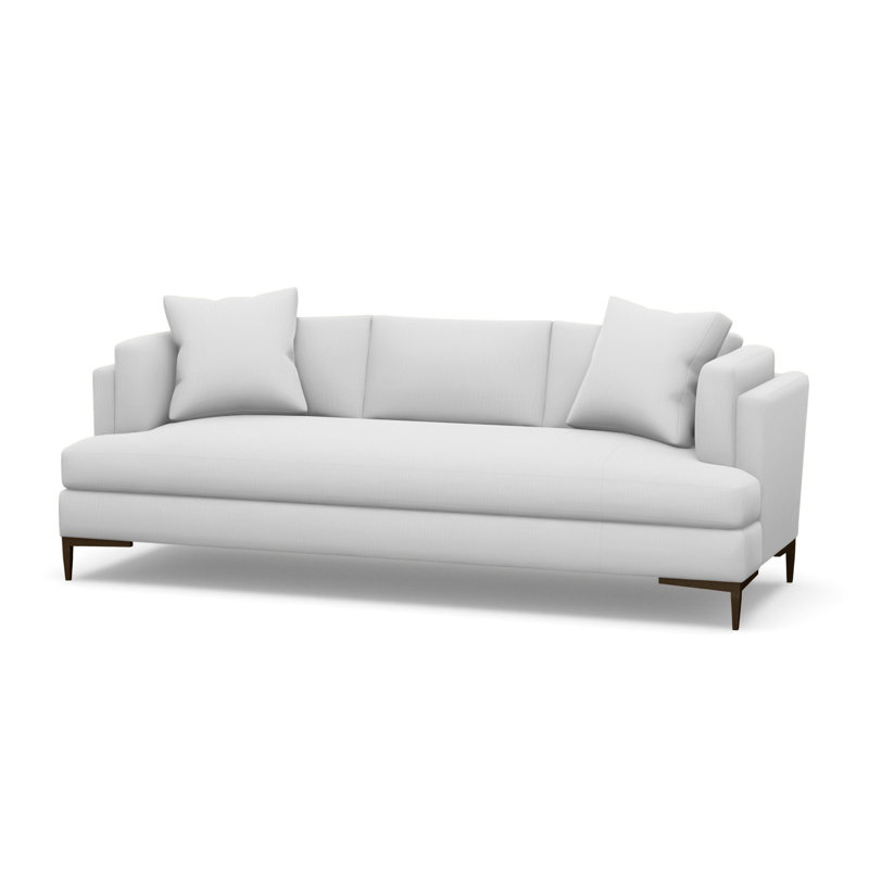 Aiden Sofa, Page Snow (Performance fabric) 1355-91, Antique Bronze