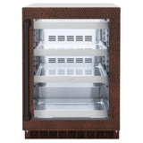 Zline 24 In. Touchstone 151 Can Beverage Fridge With Hand Hammered Copper Glass Door