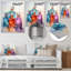 Flacons de parfum en cristal bleu orange - art mural en métal Parfums-1684153103