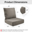 Ensemble de coussin de siège et de dossier en polyester résistant aux intempéries Deb-988359181-981643829-974621534
