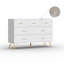 Commode de chambre à coucher avec commode de rangement 7 tiroirs l 47,25 po Belper-230875384