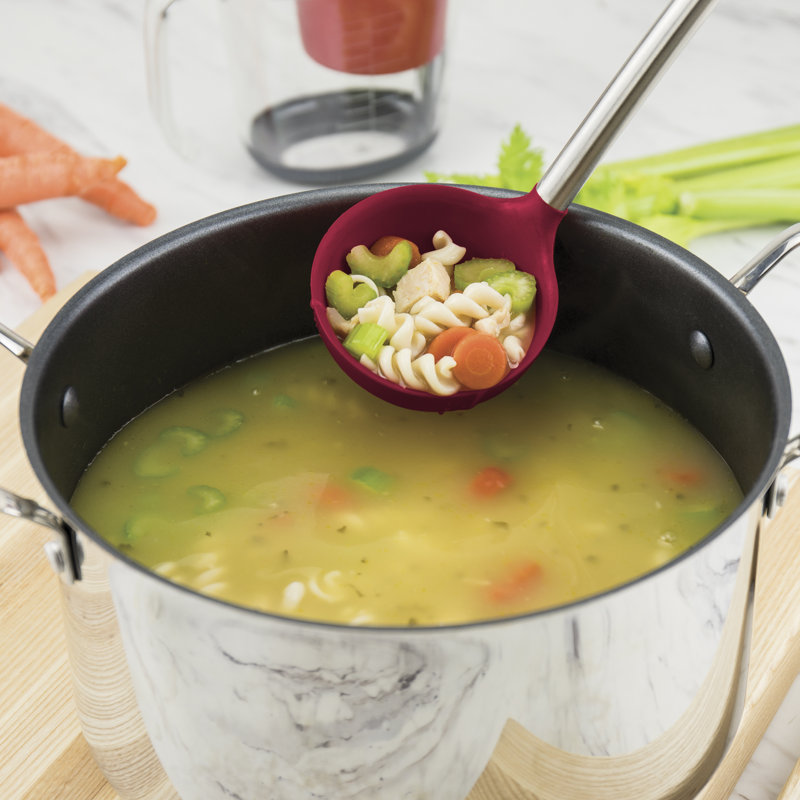 Cooking Ladle with Handle, Cayenne